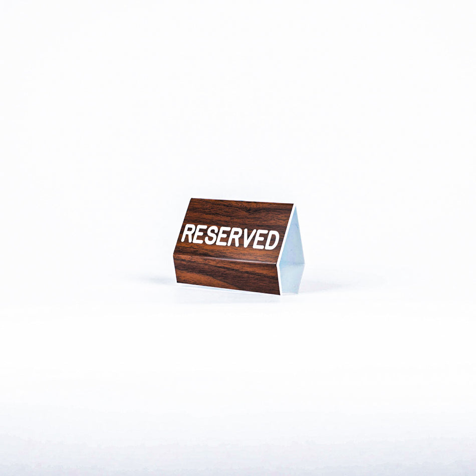 Sign Engraved Pew Reserved Walnut 3 X 4 by Swanson Christian Products