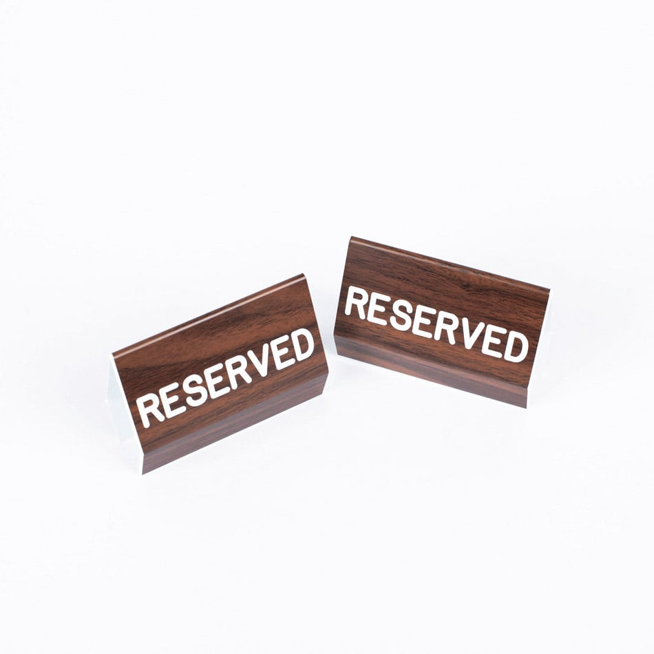 Sign Engraved Pew Reserved Walnut 3 X 4 by Swanson Christian Products, product view 2