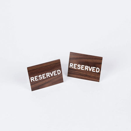 Sign Engraved Table Top Reserved Walnut 3 x 4 by Swanson Christian Products, product view 3