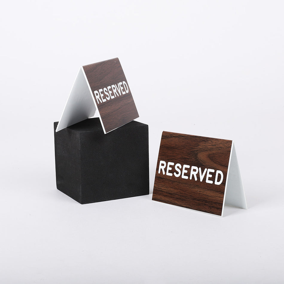 Sign Engraved Table Top Reserved Walnut 3 x 4