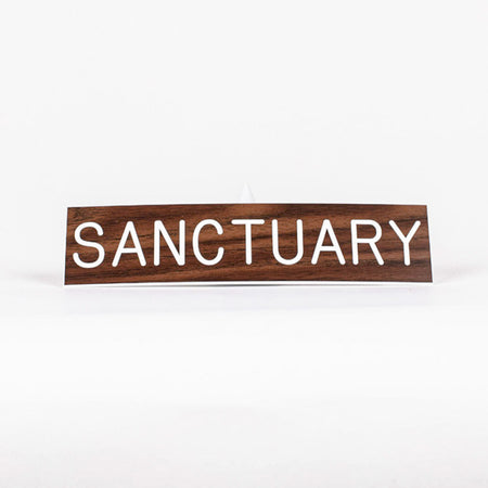 SIGN ENGRAVED SANCTUARY WALNUT