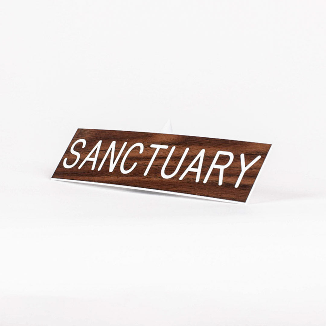 SIGN ENGRAVED SANCTUARY WALNUT