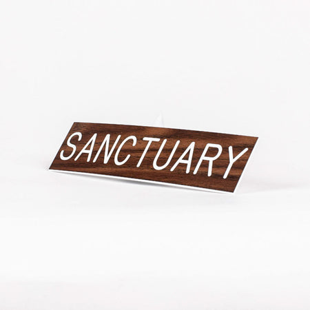 SIGN ENGRAVED SANCTUARY WALNUT