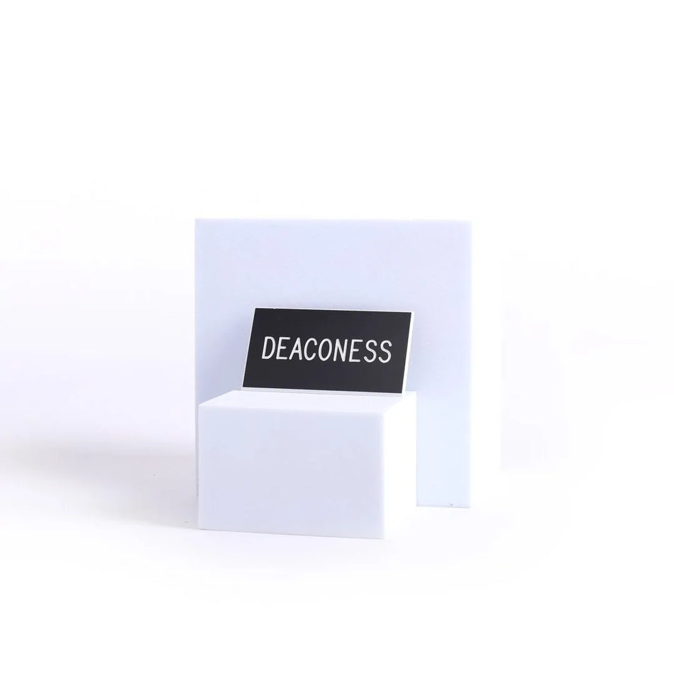 Gold and Black Deaconess Badge - Choose Fastener by Swanson Christian Products, product view 2