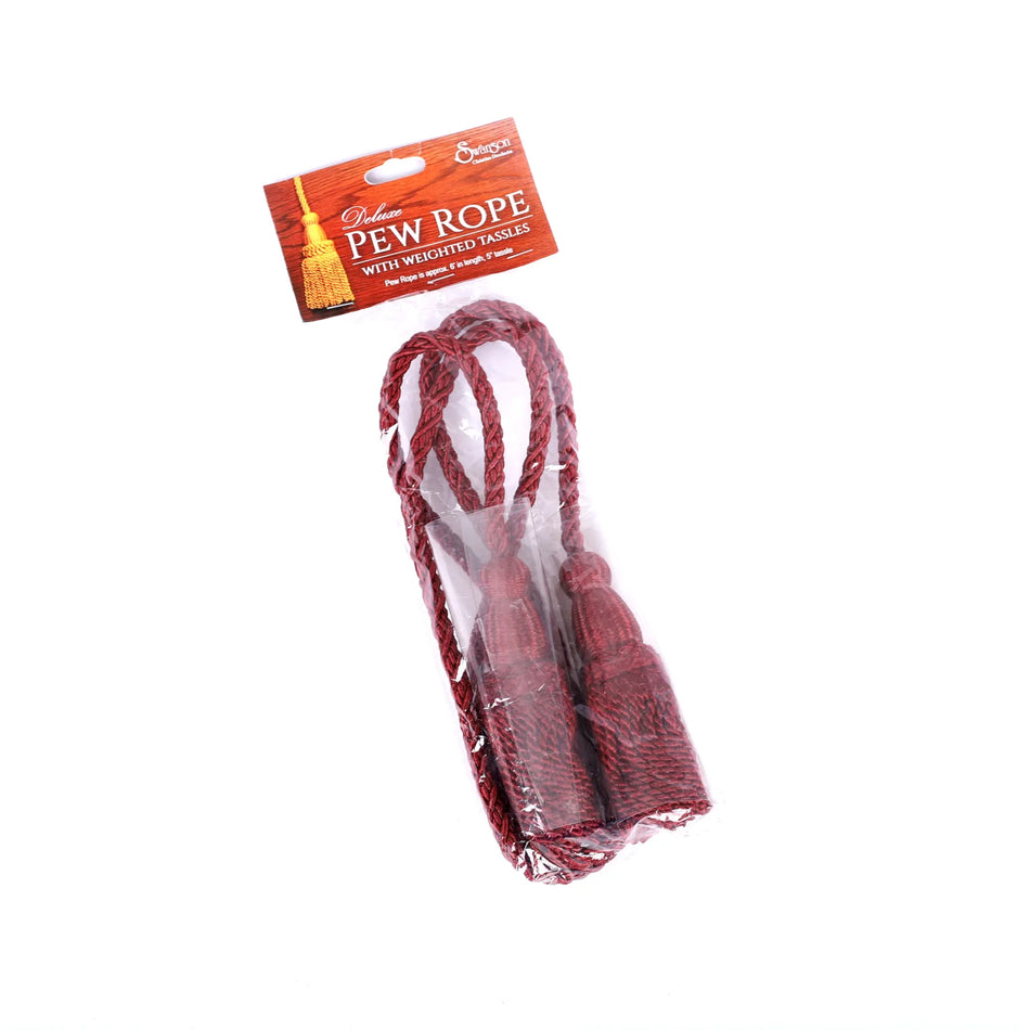 6 Foot Weighted Tassel Pew Rope - Various Colors