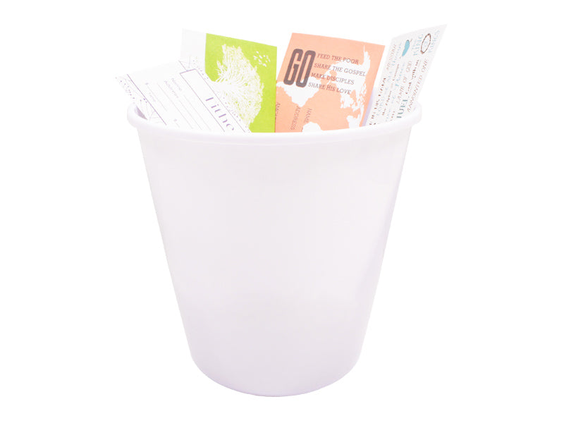 OFFERING BUCKET-PLAIN WHITE