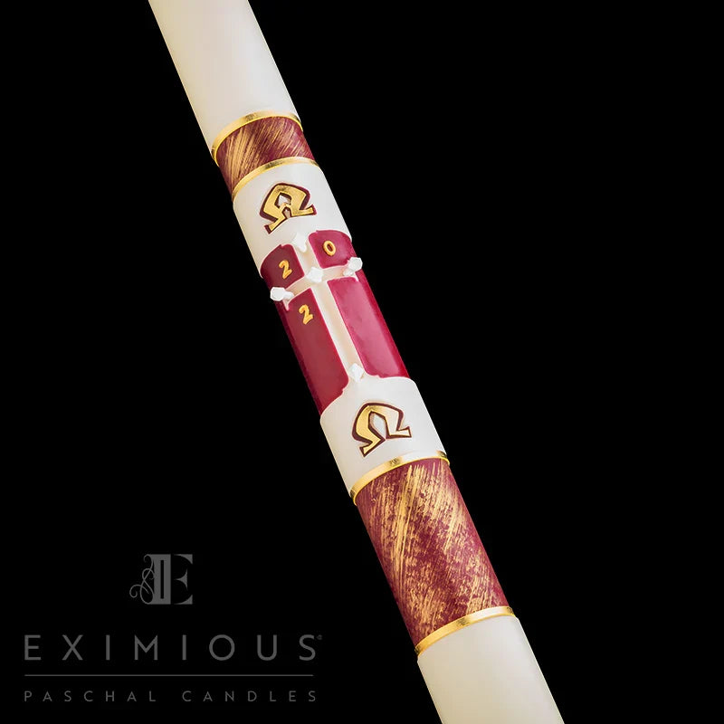 Paschal Candle - Christ Our Light, one of the items in the Christ Our Light Paschal Candle with Matching Side Altar Candles. A photograph of the assembled set is pending.