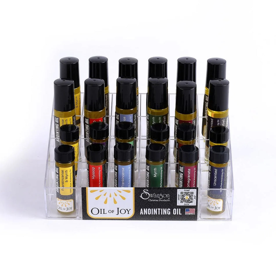 Anointing Oil 1/4 Oz & 1/3 Oz Roller Display Pk24