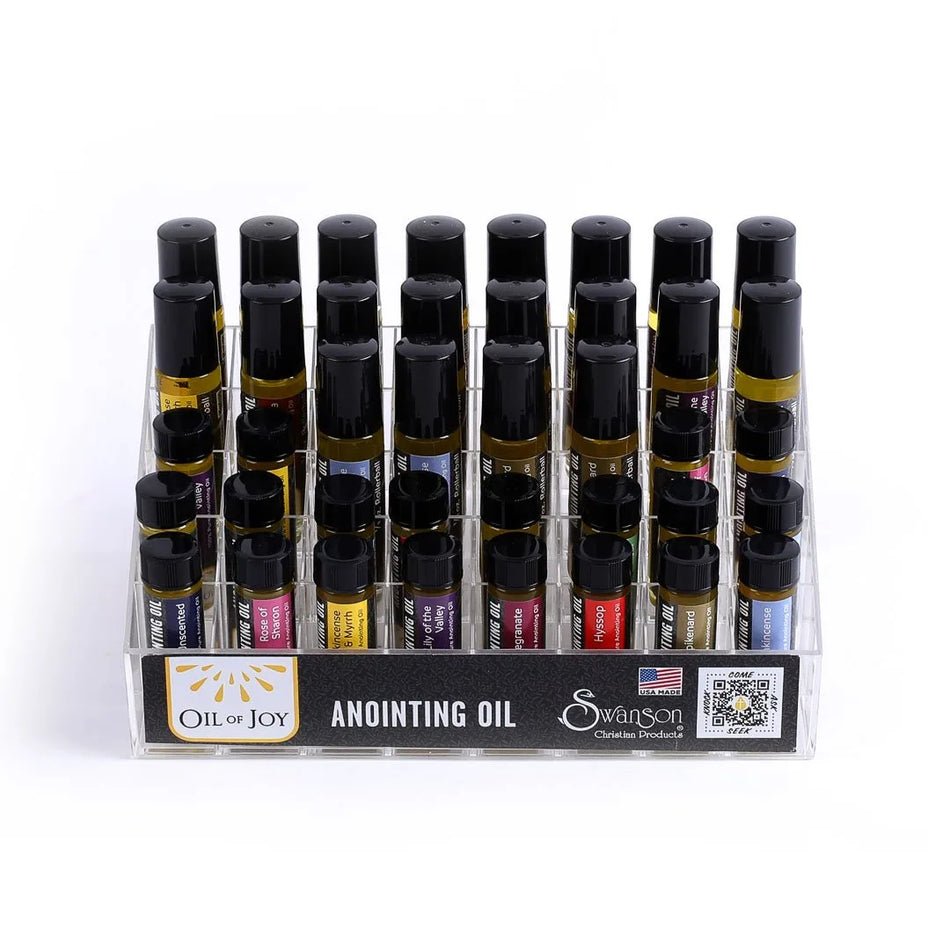 Anointing Oil 1/4 Oz & 1/3 Oz Roller Display Pack of 40