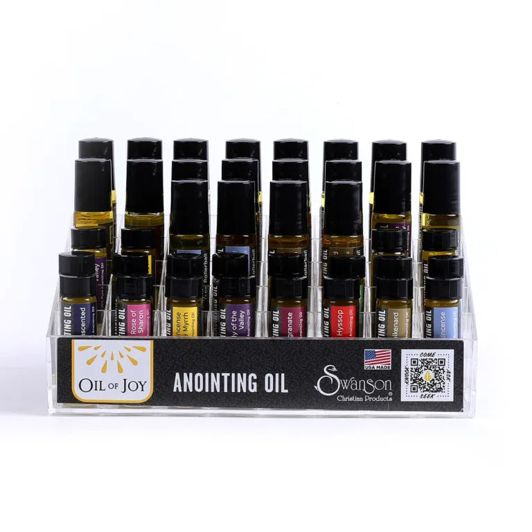 Anointing Oil 1/4 Oz & 1/3 Oz Roller Display Pack of 40