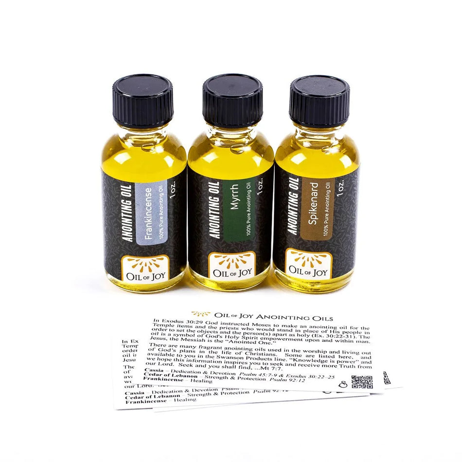Anointing Oil Assortment – 1 oz – 3 PC (Myrrh, Spikenard, Frankincense)