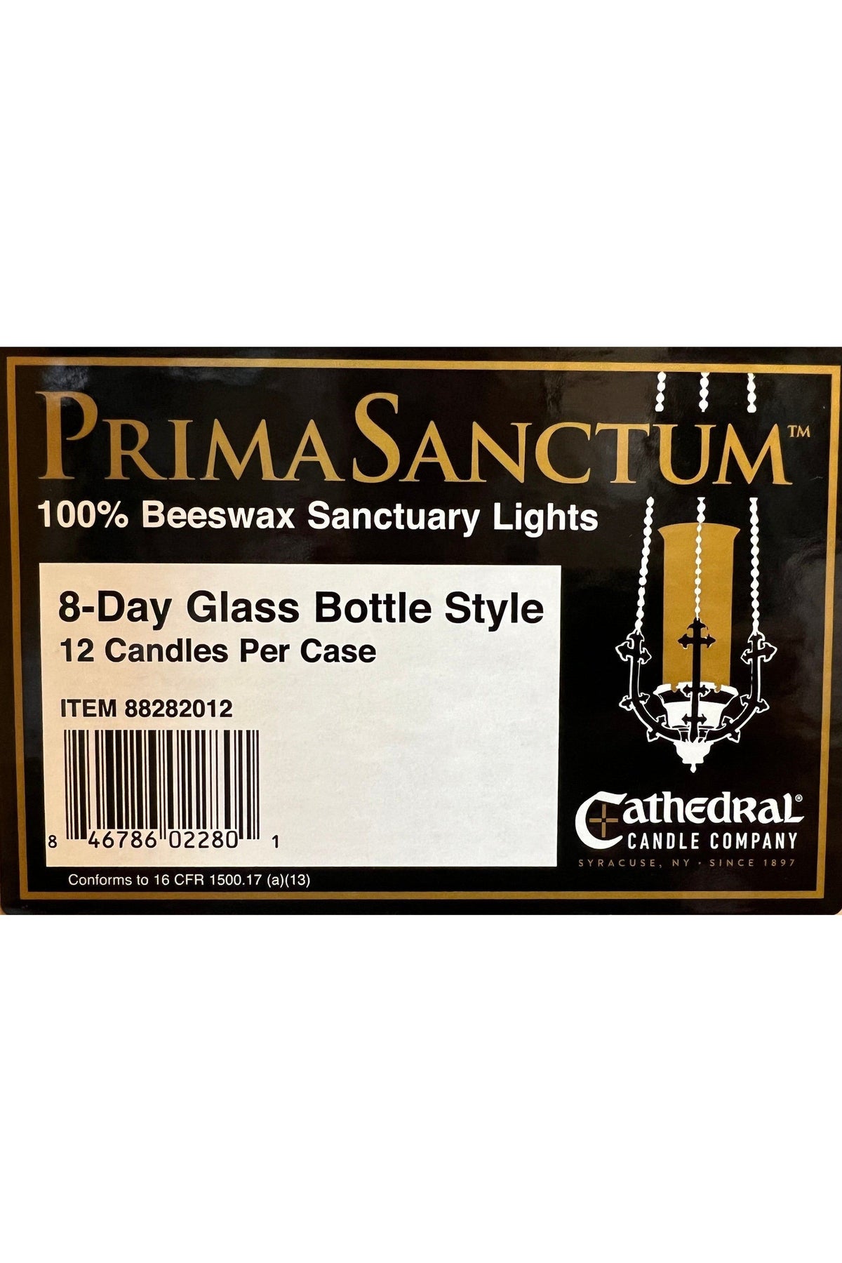 8-Day Glass 100% Beeswax Prima Sanctum by Anchor Christian Distributors, product view 2