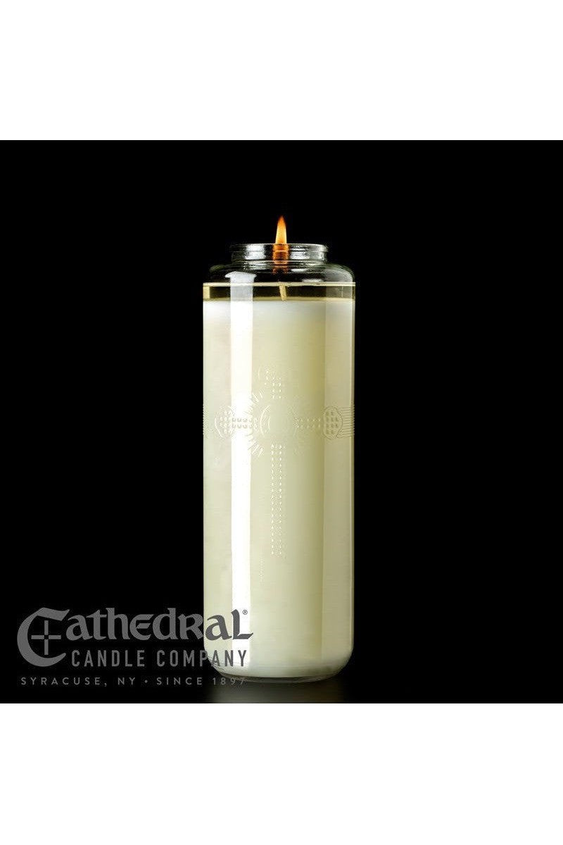 8-Day Glass 100% Beeswax Prima Sanctum by Anchor Christian Distributors