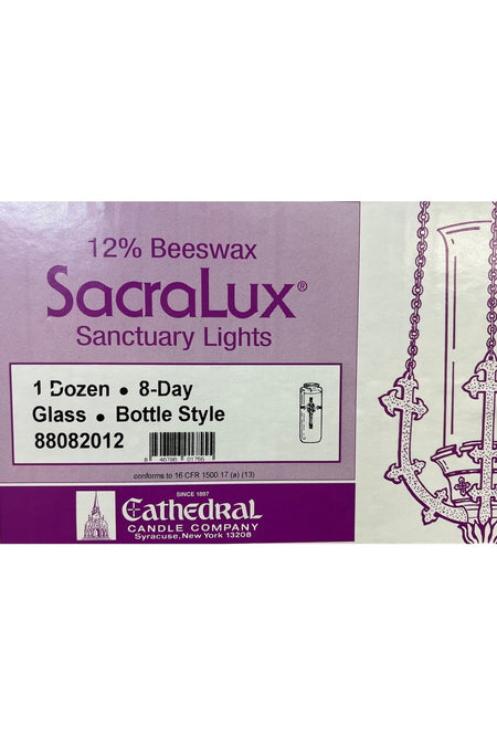 8-Day Glass 12% Beeswax SacraLux by Anchor Christian Distributors, product view 2