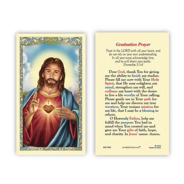 Sacred Heart Vocation Prayer Laminated Holy Card - 25/p