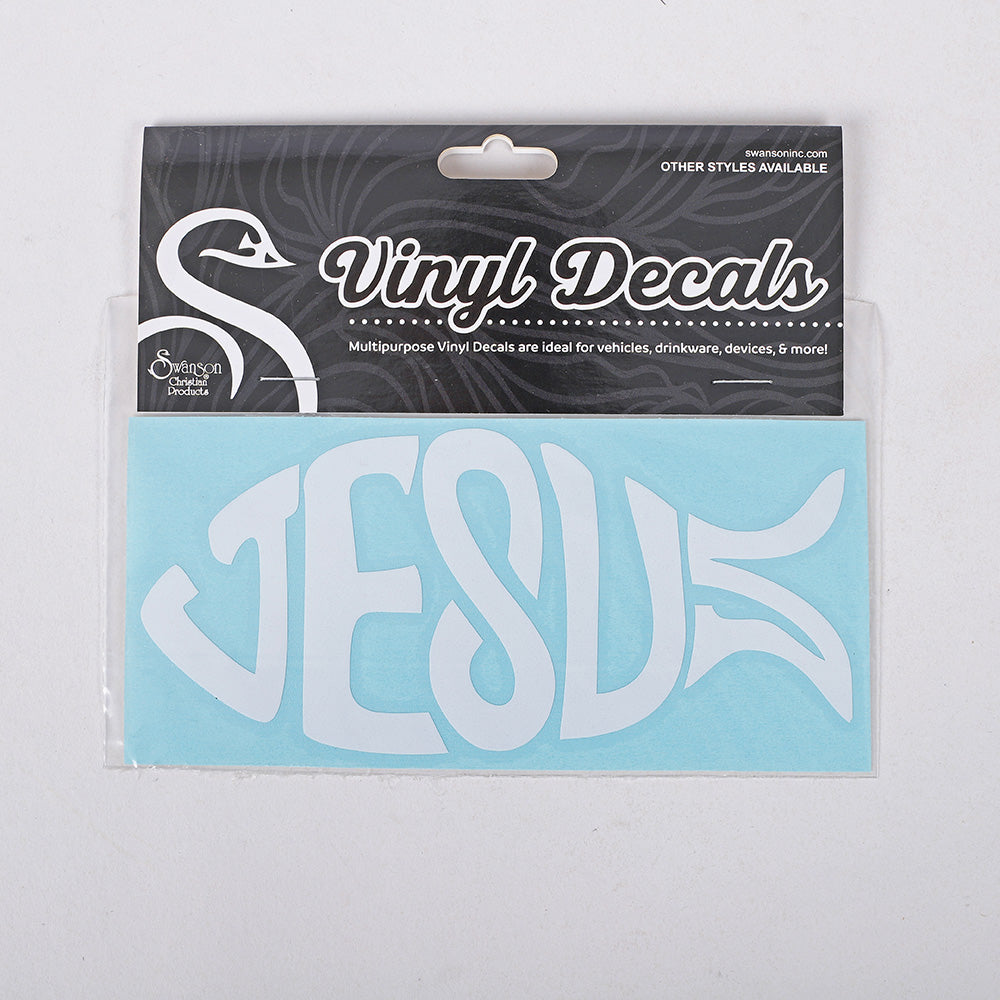 AUTO VINYL DECAL JESUS FISH 6 X 6