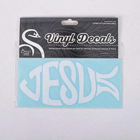 AUTO VINYL DECAL JESUS FISH 6 X 6