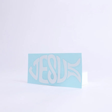 AUTO VINYL DECAL JESUS FISH 6 X 6