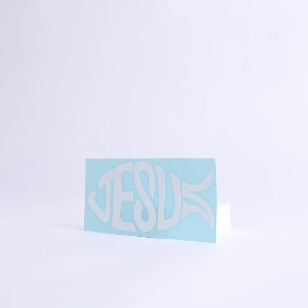 AUTO VINYL DECAL JESUS FISH 6 X 6