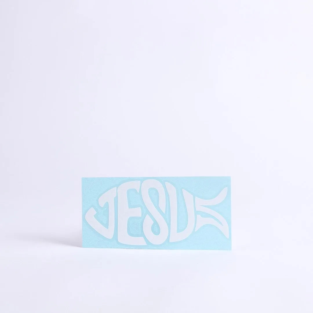 AUTO VINYL DECAL JESUS FISH 6 X 6