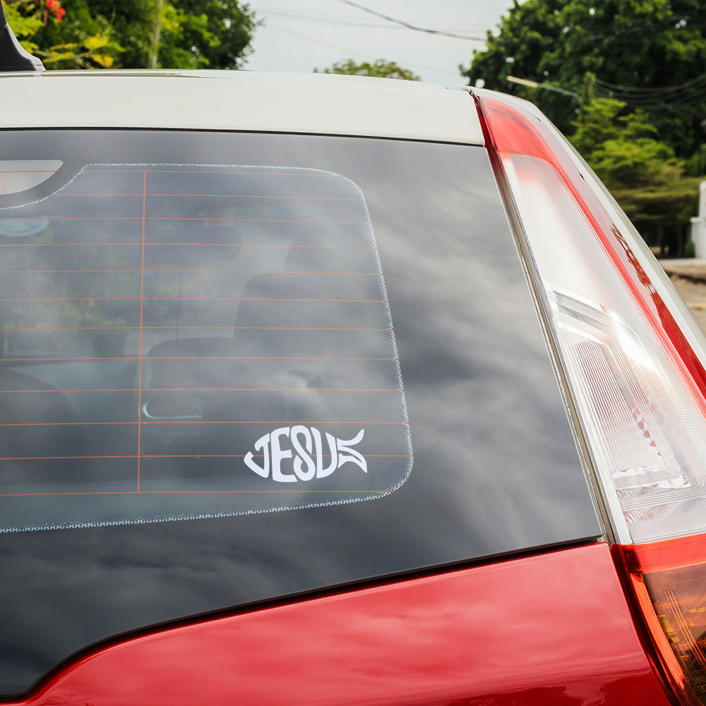 AUTO VINYL DECAL JESUS FISH 6 X 6