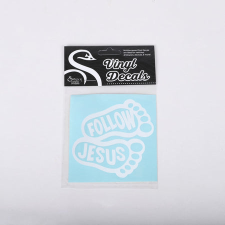 Vinyl Follow Jesus Feet Decal by Swanson Christian Products, product view 2