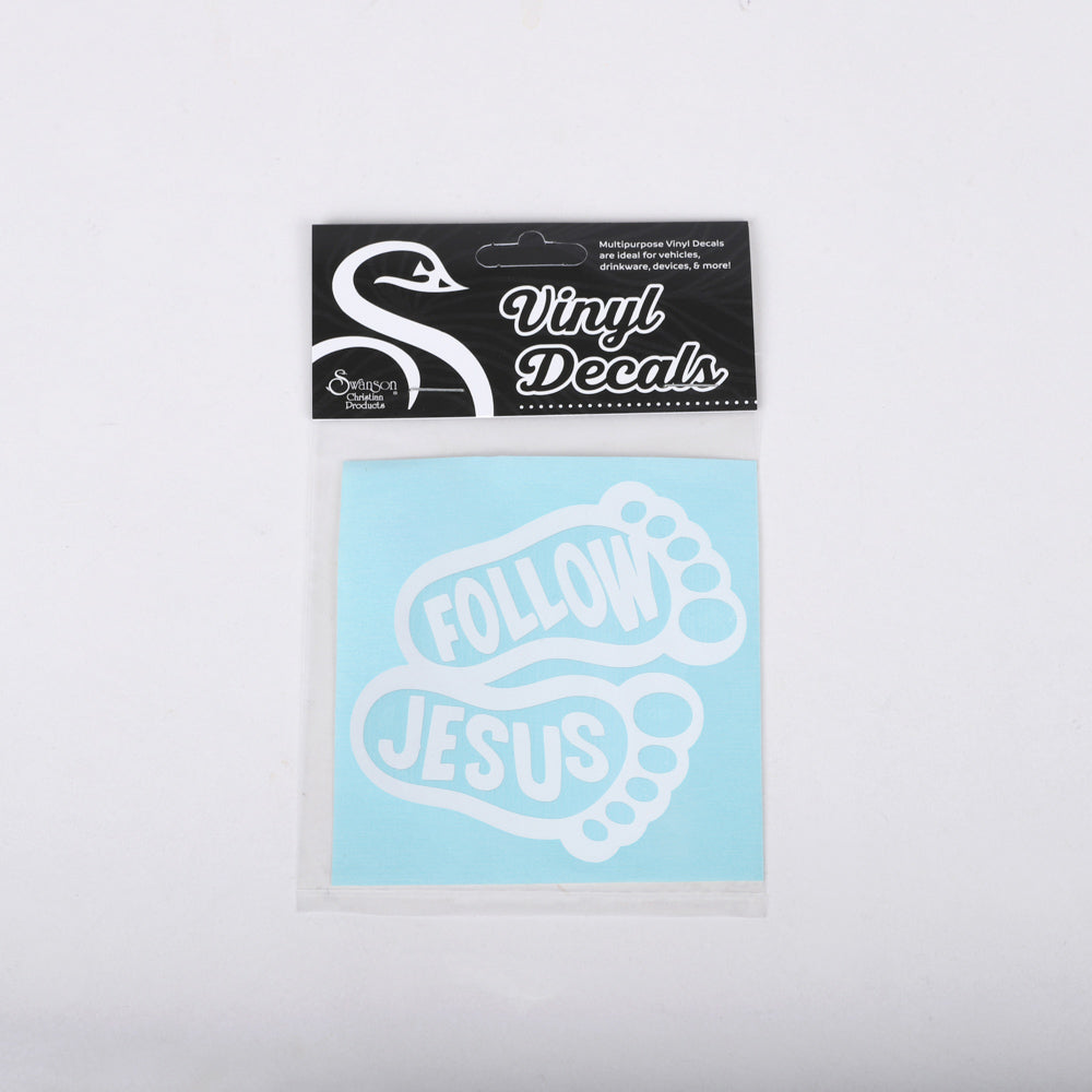 DECAL VINYL FOLLOW JESUS FEET