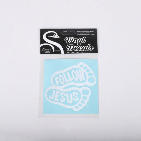 DECAL VINYL FOLLOW JESUS FEET