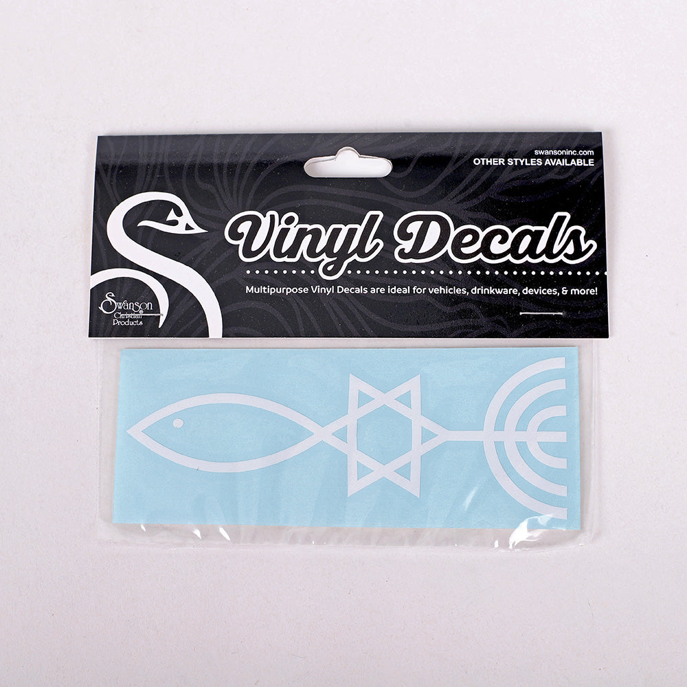 DECAL VINYL  MENORAH/STAR OF DAVID