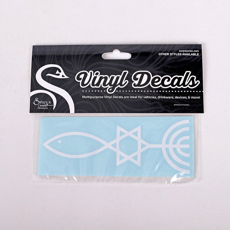 Vinyl Menorah/Star of David Decal by Swanson Christian Products, product view 2