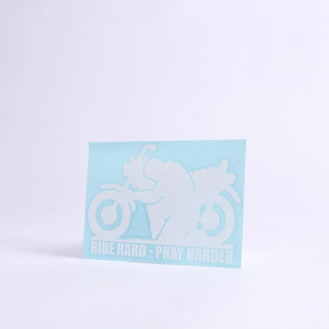 DECAL VINYL RIDE HARD - PRAY HARDER