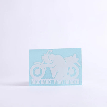 DECAL VINYL RIDE HARD - PRAY HARDER
