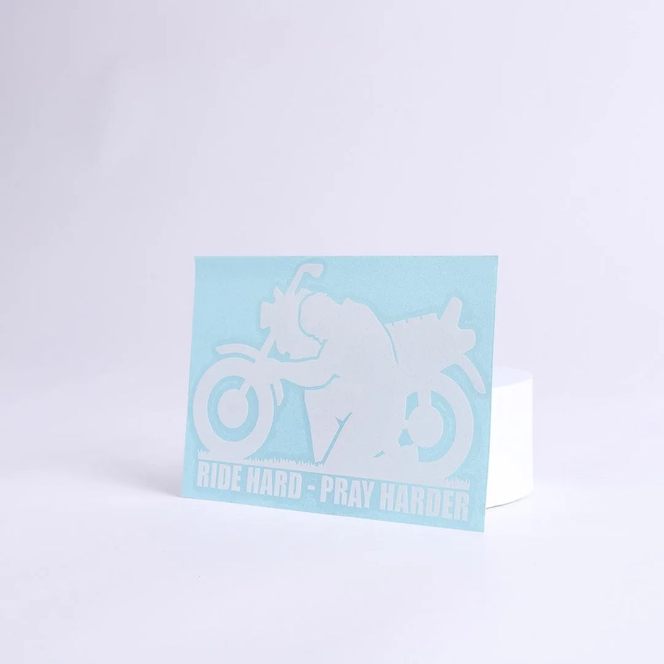 DECAL VINYL RIDE HARD - PRAY HARDER