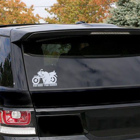 DECAL VINYL RIDE HARD - PRAY HARDER