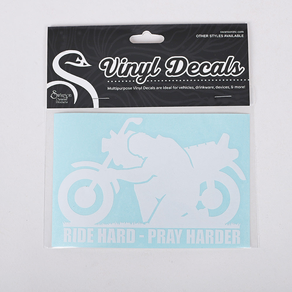 DECAL VINYL RIDE HARD - PRAY HARDER