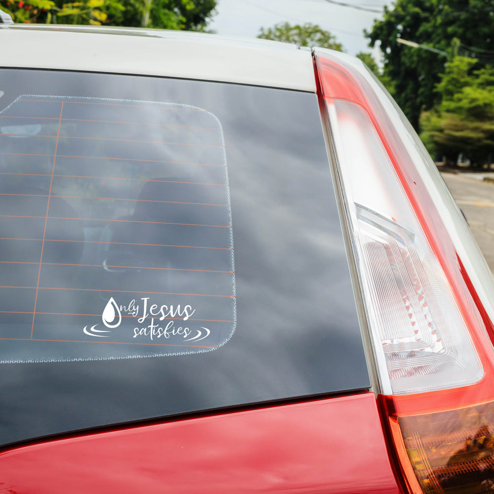 DECAL VINYL ONLY JESUS SATISFIES