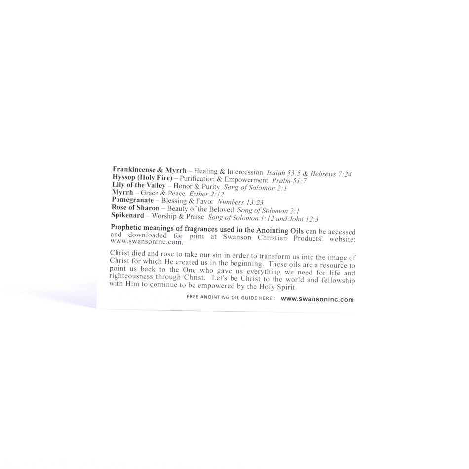 Pocket Card - Oil Of Joy Anointing Oil - Pk50 by Swanson Christian Products, product view 2