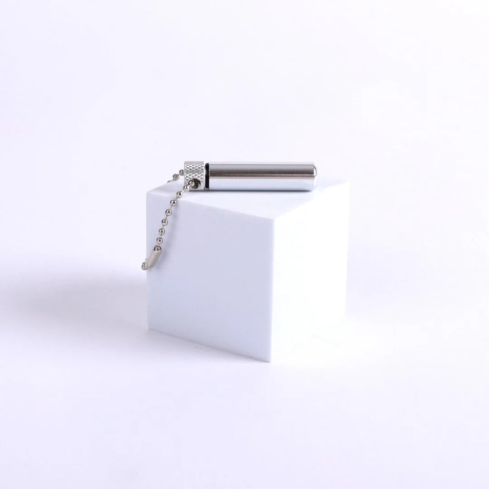 OIL VIAL KEYCHAIN SILVER 1 3/4 INCH PK6
