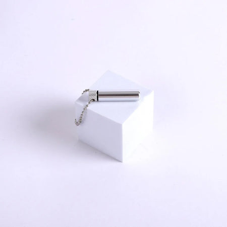 OIL VIAL KEYCHAIN SILVER 1 3/4 INCH PK6