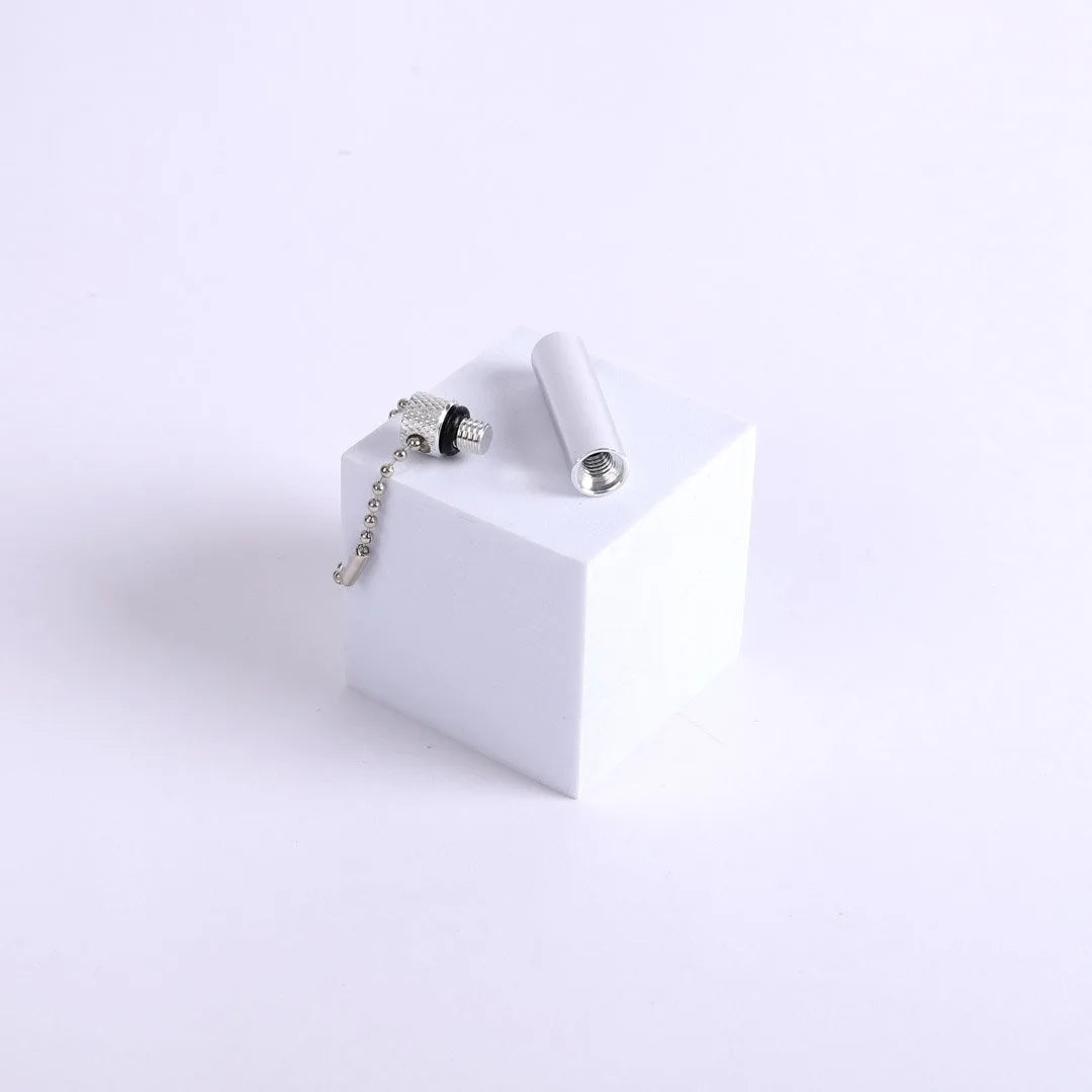 OIL VIAL KEYCHAIN SILVER 1 3/4 INCH PK6