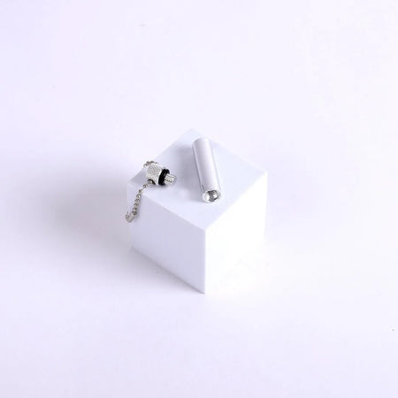 OIL VIAL KEYCHAIN SILVER 1 3/4 INCH PK6