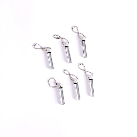 OIL VIAL KEYCHAIN SILVER 1 3/4 INCH PK6