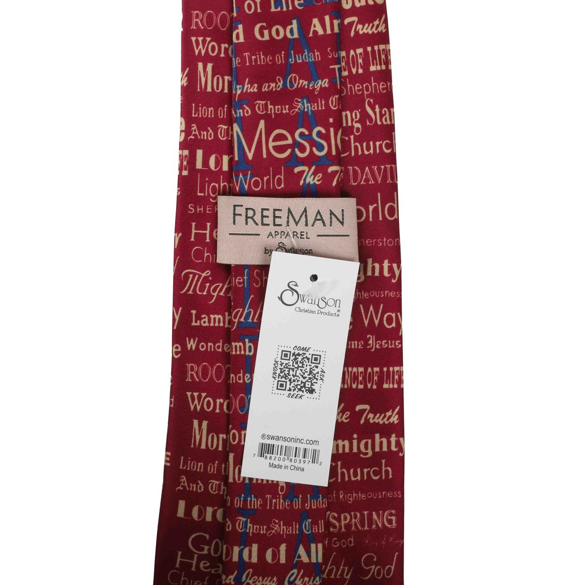FREEMAN TIE SILK I AM BURGUNDY