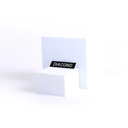 Badge Engraved - Spanish Diacono / Deacon Gold, Black or White - Pin Back by Swanson Christian Products, product view 2