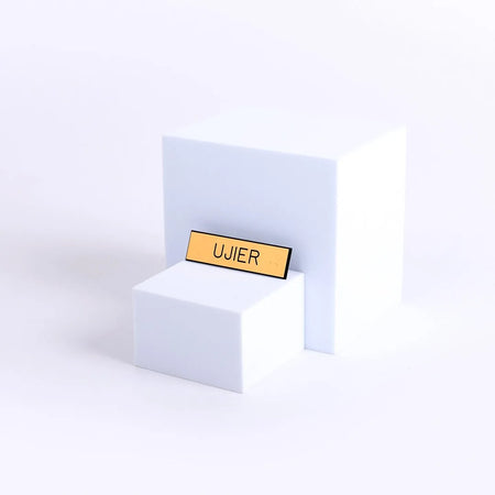 BADGE ENGRAVED SPANISH UJIER / USHER GOLD PIN