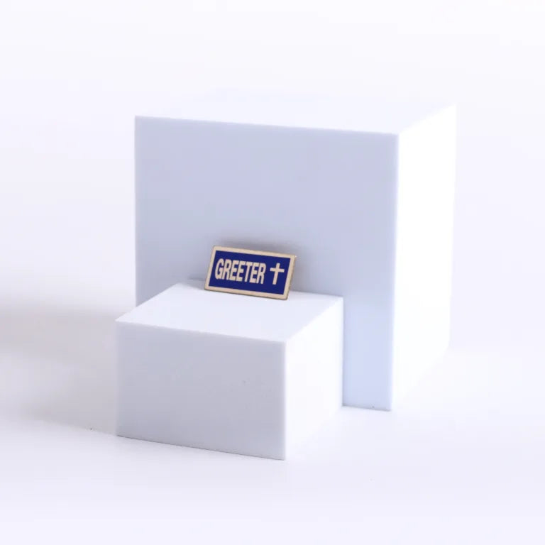 Badge Greeter Blue/Gold