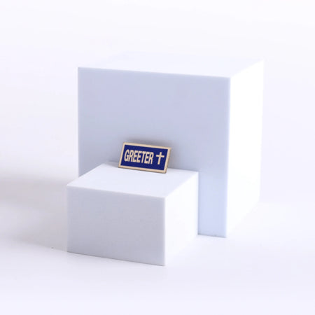 Badge Greeter Blue/Gold by Swanson Christian Products