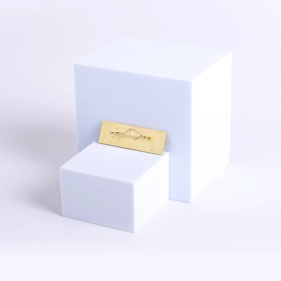 Badge Usher Metal Goldtone Pin by Swanson Christian Products, product view 2