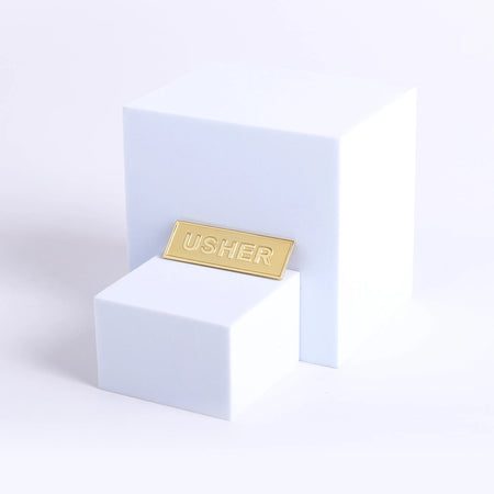 Badge Usher Metal Goldtone Pin by Swanson Christian Products