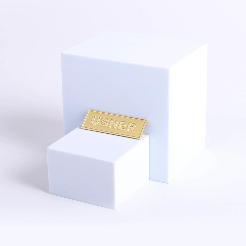 Badge Usher Metal Goldtone Pin by Swanson Christian Products